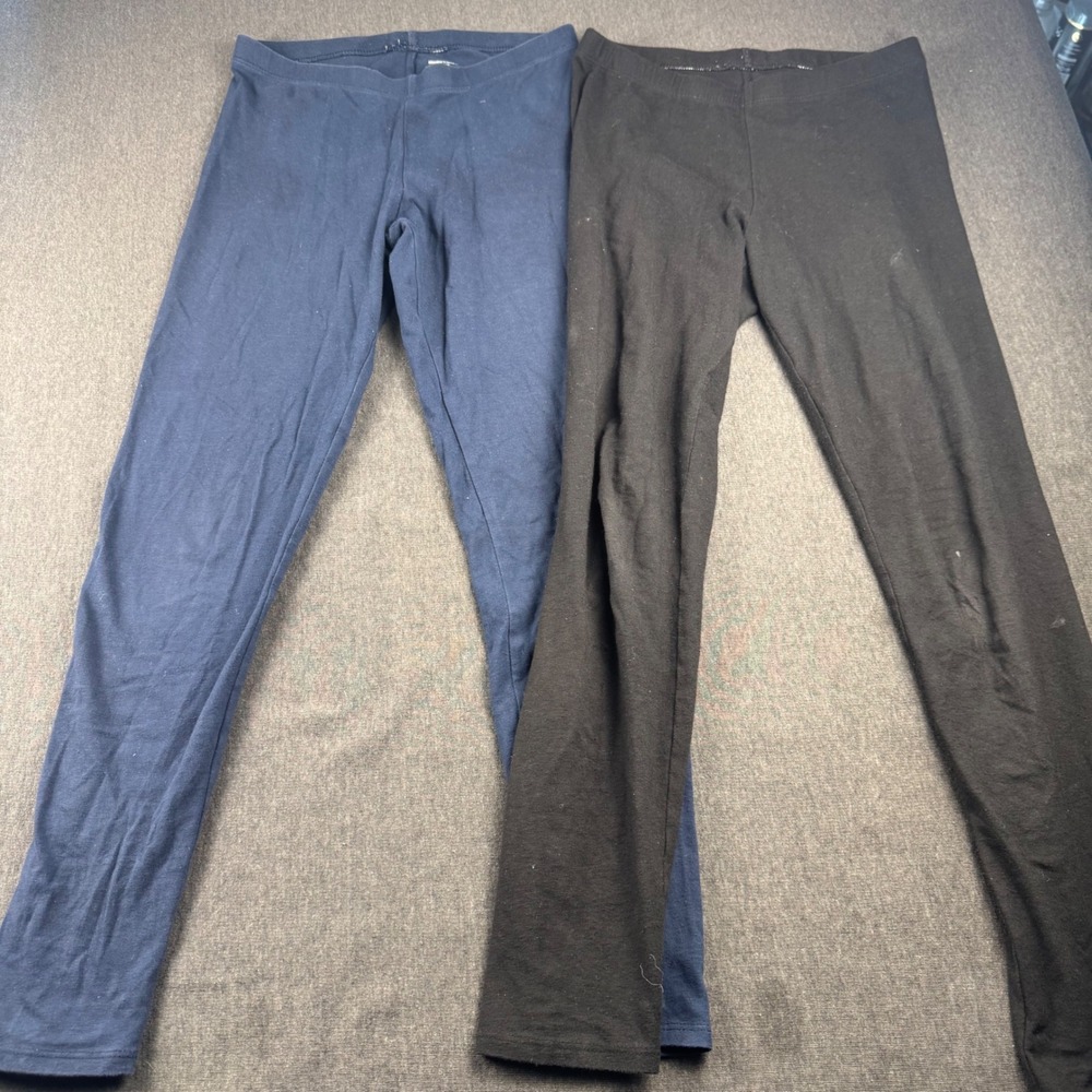 Members Mark Kids Leggings 2‎ Pack Navy Blue Black Size L 10/12 VSCG233601